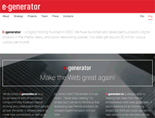 Tablet Screenshot of e-generator.com